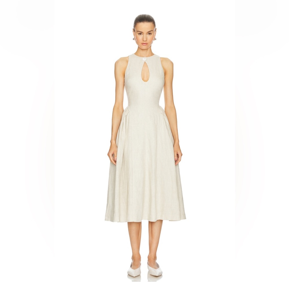 Midi Linen Beige Dress